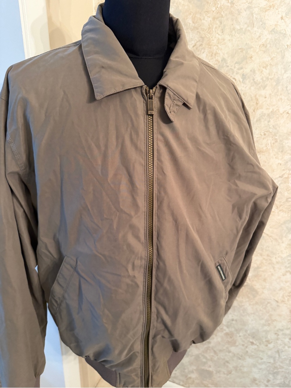 Waterproof Men's Casual Zip-Front Jacket in brown